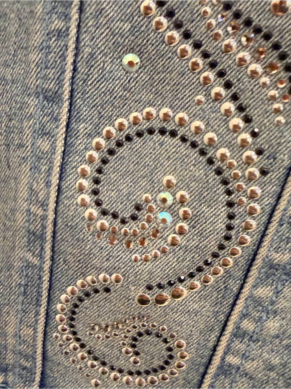 🔥Vintage Christine Alexander Rhinestone Blue Denim Jacket - Women - Picture 9 of 13